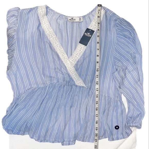 Hollister Boho Babydoll Striped Top -Medium - Picture 9 of 11